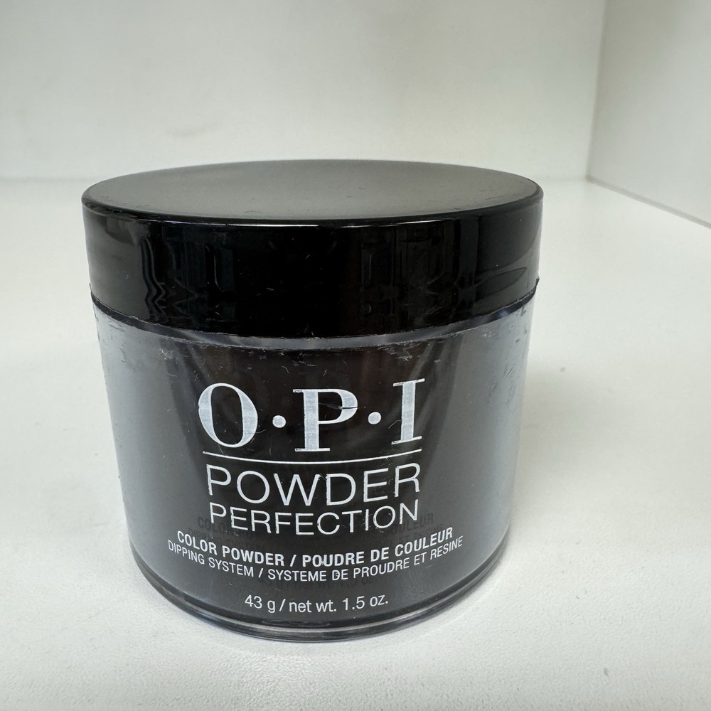1.5 oz Powder Perfection by OPI Color Dip Powder for Nails - Black Onyx T02